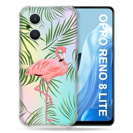 Coque Renforcée Transparente Pour Oppo Reno 8 5G Famant Rose