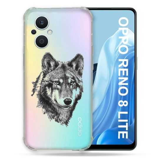 Coque Renforcée Transparente Pour Oppo Reno 8 5G Loup