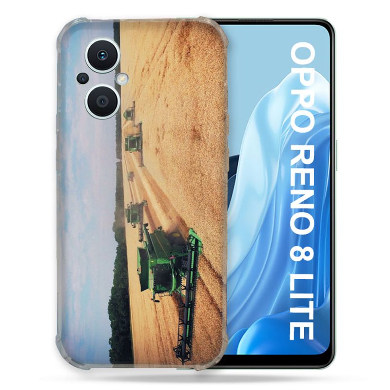 Coque Renforcée Pour Oppo Reno 8 Lite 5G Agriculture Moissonneuse