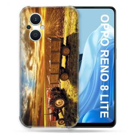 Coque Renforcée Pour Oppo Reno 8 Lite 5G Agriculture Tracteur Color