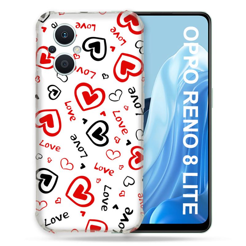 Coque Renforcée Pour Oppo Reno 8 Lite 5G Amour Love