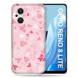 Coque Renforcée Pour Oppo Reno 8 Lite 5G Amour Ptis Coeurs