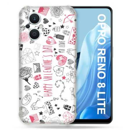 Coque Renforcée Pour Oppo Reno 8 Lite 5G Amour Valentines