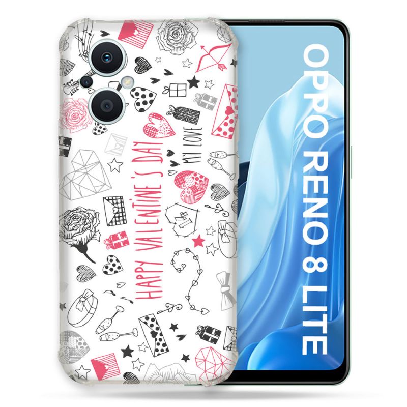 Coque Renforcée Pour Oppo Reno 8 Lite 5G Amour Valentines