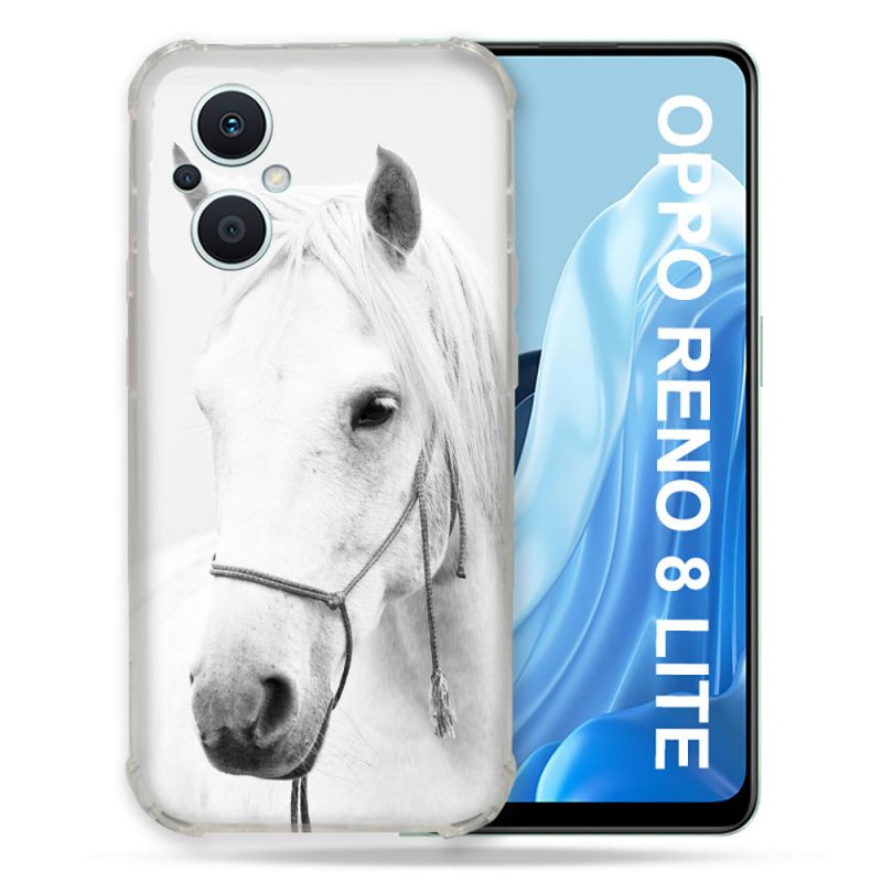 Coque Renforcée Pour Oppo Reno 8 Lite 5G Animal Cheval Cristal