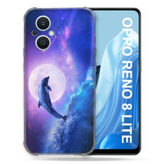 Coque Renforcée Pour Oppo Reno 8 Lite 5G Animal Dauphin Vague
