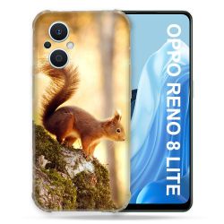 Coque Renforcée Pour Oppo Reno 8 Lite 5G Animal Ecureuil Bois