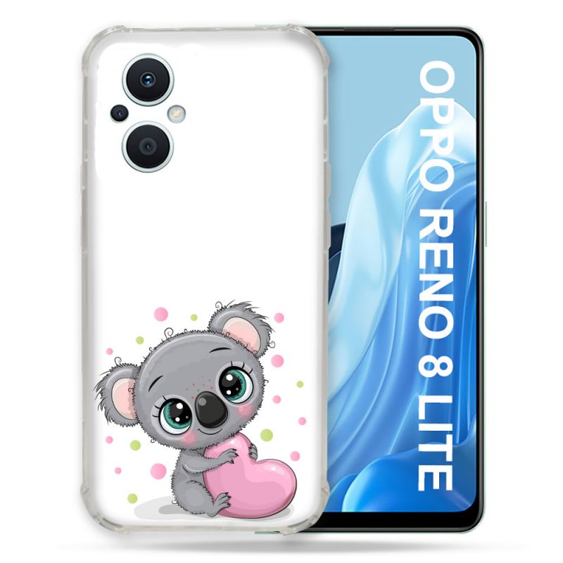 Coque Renforcée Pour Oppo Reno 8 Lite 5G Animal Koala Cœur