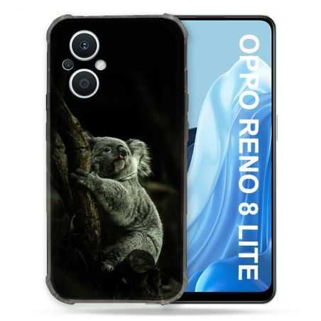 Coque Renforcée Pour Oppo Reno 8 Lite 5G Animal Koala Noir