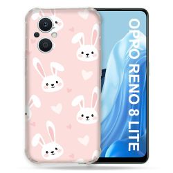 Coque Renforcée Pour Oppo Reno 8 Lite 5G Animal Lapin Rose