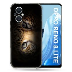 Coque Renforcée Pour Oppo Reno 8 Lite 5G Animal Leopard Yeux