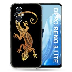 Coque Renforcée Pour Oppo Reno 8 Lite 5G Animal Lezard Noir