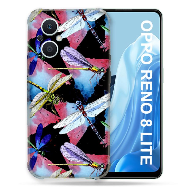 Coque Renforcée Pour Oppo Reno 8 Lite 5G Animal Libellule