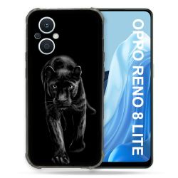 Coque Renforcée Pour Oppo Reno 8 Lite 5G Animal Panthère Noire
