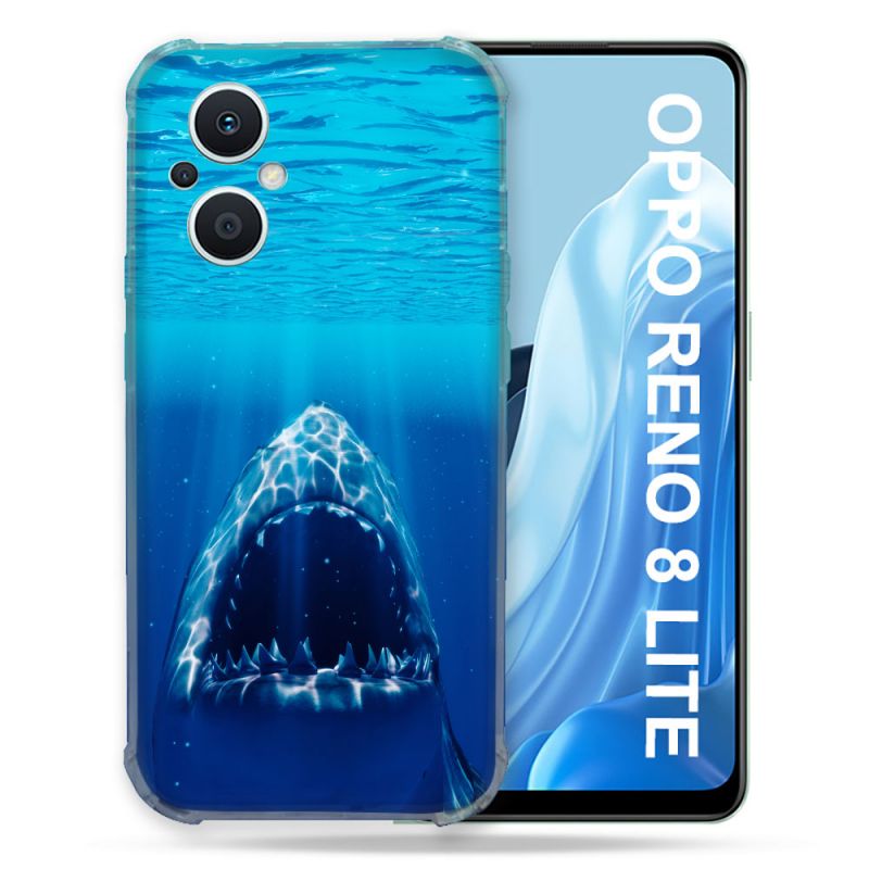Coque Renforcée Pour Oppo Reno 8 Lite 5G Animal Requin Dent