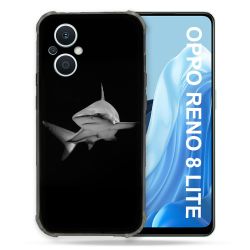 Coque Renforcée Pour Oppo Reno 8 Lite 5G Animal Requin Sombre