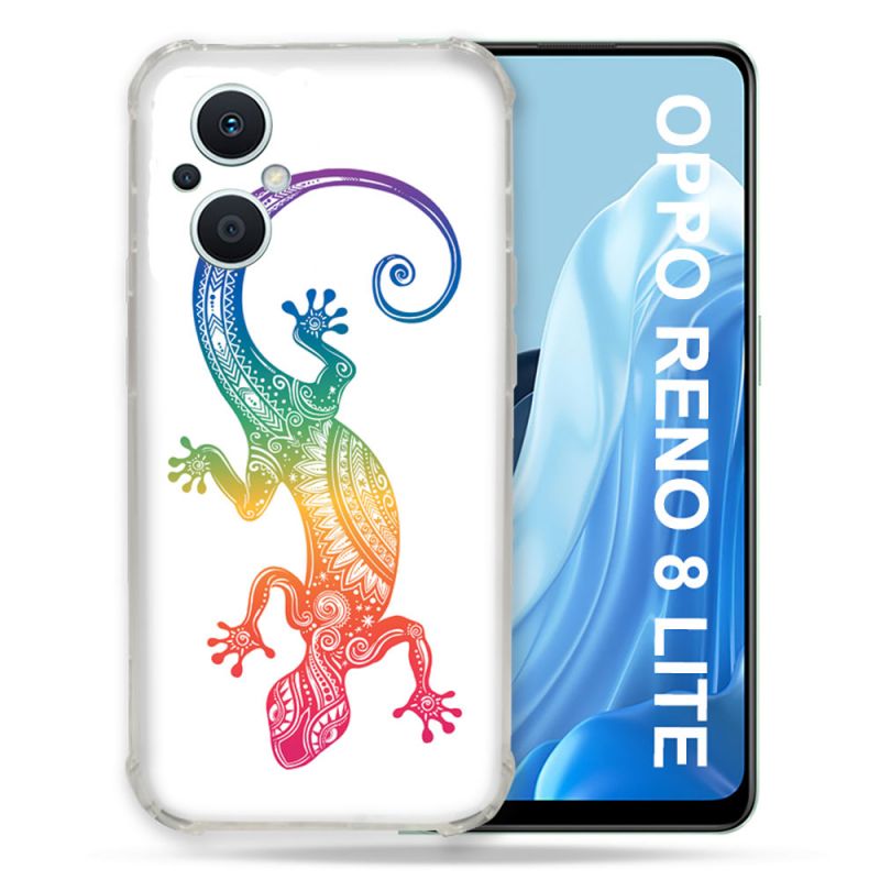 Coque Renforcée Pour Oppo Reno 8 Lite 5G Animal Salamandre Color