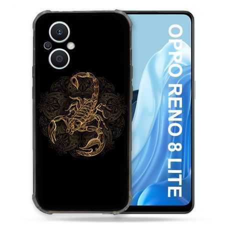 Coque Renforcée Pour Oppo Reno 8 Lite 5G Animal Scorpion Fresque