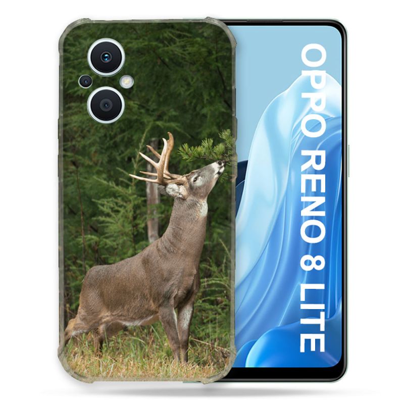 Coque Renforcée Pour Oppo Reno 8 Lite 5G Chasse Cerf