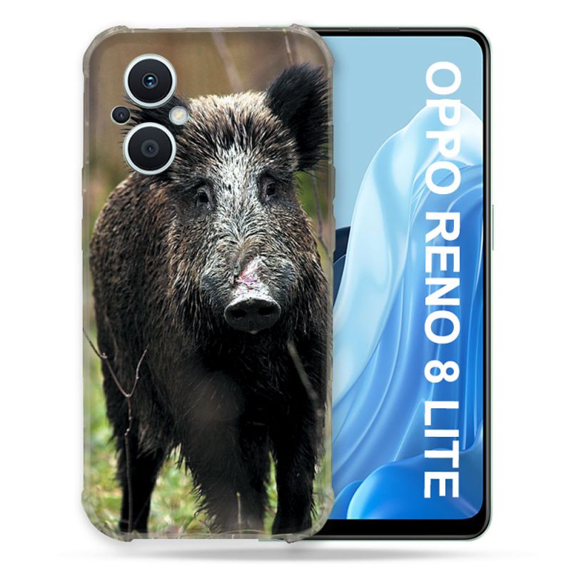 Coque Renforcée Pour Oppo Reno 8 Lite 5G Chasse Sanglier bois