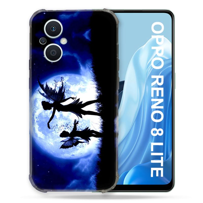 Coque Renforcée Pour Oppo Reno 8 Lite 5G Fantastique Fee Lune