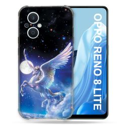 Coque Renforcée Pour Oppo Reno 8 Lite 5G Fantastique Licorne Céleste