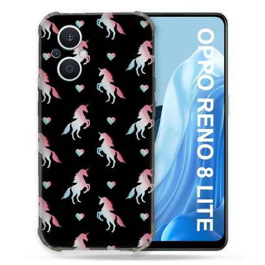Coque Renforcée Pour Oppo Reno 8 Lite 5G Fantastique Licorne Pattern