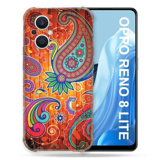 Coque Renforcée Pour Oppo Reno 8 Lite 5G Fleur Psychedelic