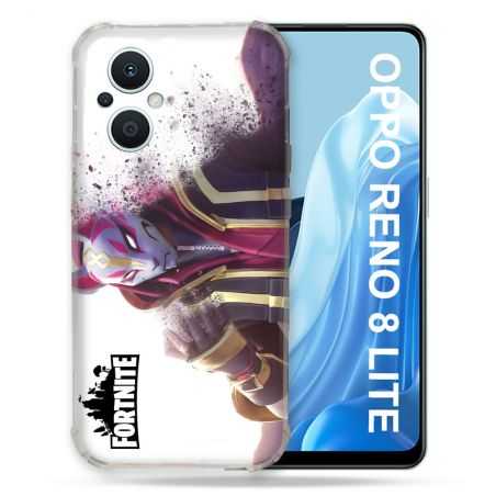 Coque Renforcée Pour Oppo Reno 8 Lite 5G Fortnite Blanc