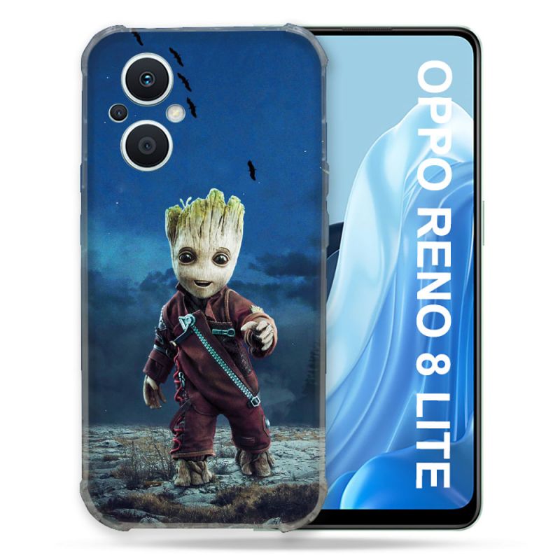 Coque Renforcée Pour Oppo Reno 8 Lite 5G Groot Bleu