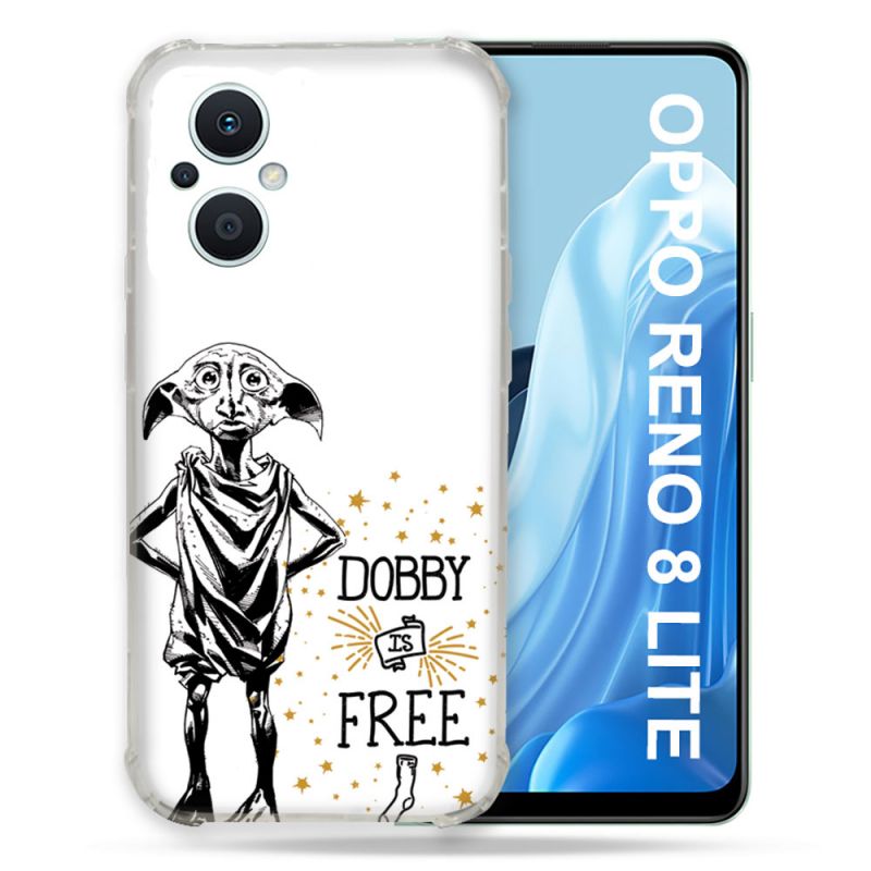 Coque Renforcée Pour Oppo Reno 8 Lite 5G Harry Potter Dobby Free Blanc