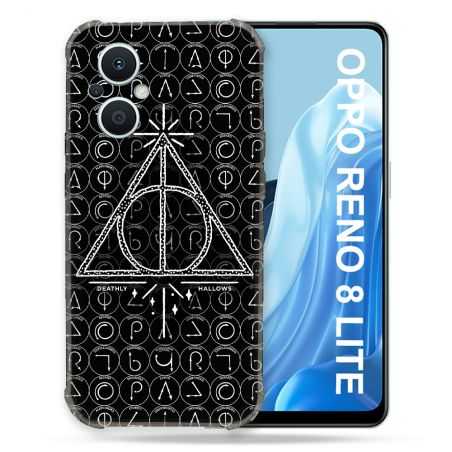 Coque Renforcée Pour Oppo Reno 8 Lite 5G Harry Potter Hollows Triangle Noir
