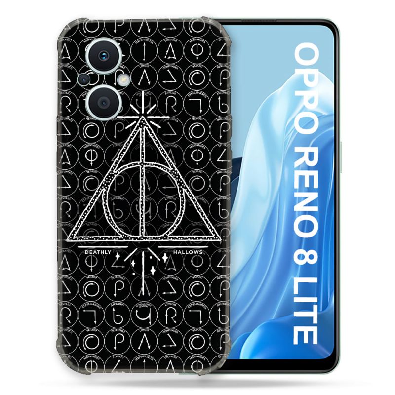 Coque Renforcée Pour Oppo Reno 8 Lite 5G Harry Potter Hollows Triangle Noir
