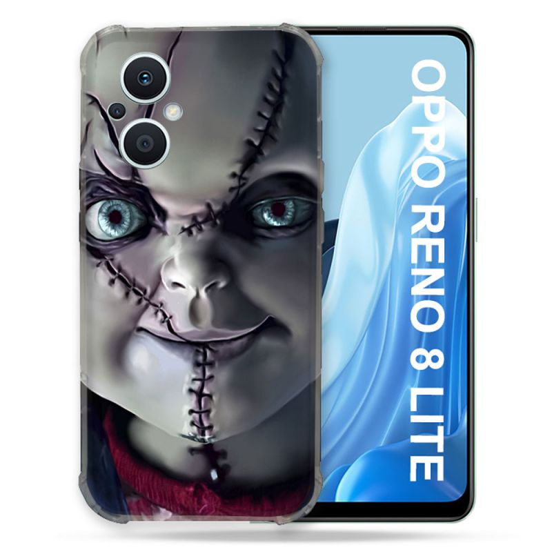 Coque Renforcée Pour Oppo Reno 8 Lite 5G Horreur Chucky Cicatrice