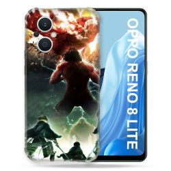 Coque Renforcée Pour Oppo Reno 8 Lite 5G Manga Attaque Titans Combat