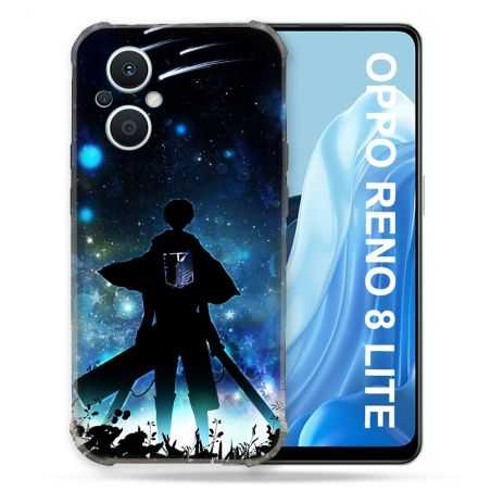 Coque Renforcée Pour Oppo Reno 8 Lite 5G Manga Attaque Titans Levi