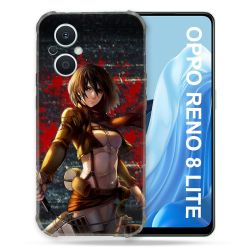 Coque Renforcée Pour Oppo Reno 8 Lite 5G Manga Attaque Titans Mikasa