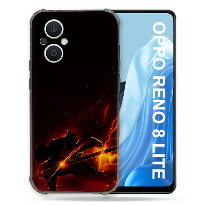 Coque Renforcée Pour Oppo Reno 8 Lite 5G Manga Demon Slayer Electric