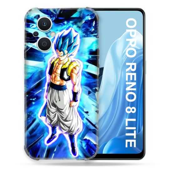 Coque Renforcée Pour Oppo Reno 8 Lite 5G Manga Dragon Ball Gogeta Lumiere