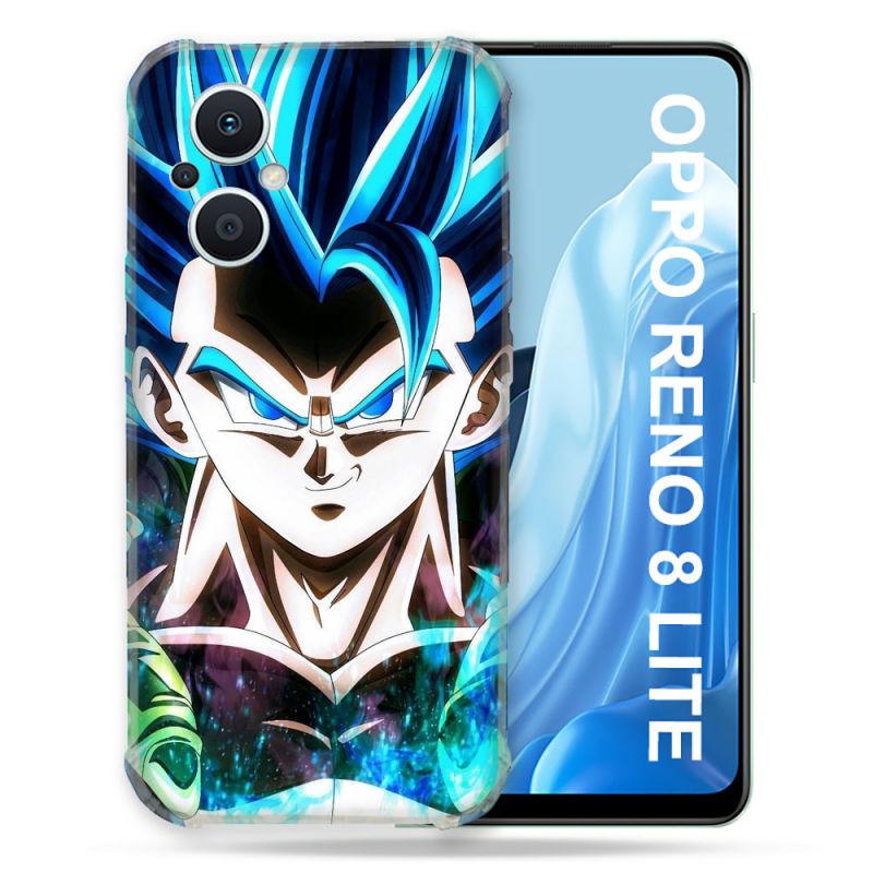 Coque Renforcée Pour Oppo Reno 8 Lite 5G Manga Dragon Ball Gogeta Visage