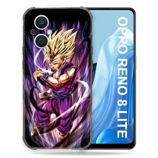 Coque Renforcée Pour Oppo Reno 8 Lite 5G Manga Dragon Ball Sangohan Violet