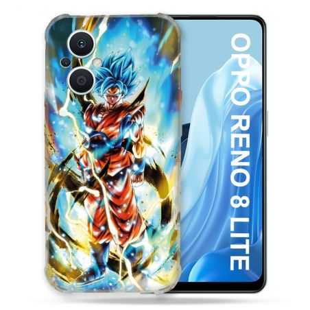 Coque Renforcée Pour Oppo Reno 8 Lite 5G Manga Dragon Ball Sangoku Blanc