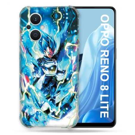 Coque Renforcée Pour Oppo Reno 8 Lite 5G Manga Dragon Ball Vegeta Bleu