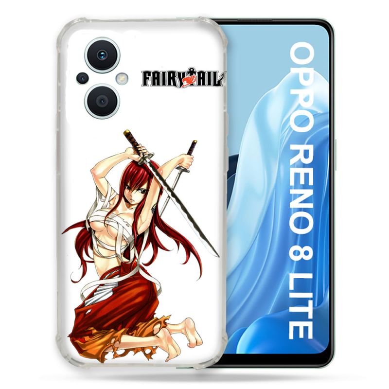 Coque Renforcée Pour Oppo Reno 8 Lite 5G Manga Fairy Tail Erza