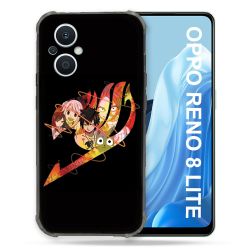 Coque Renforcée Pour Oppo Reno 8 Lite 5G Manga Fairy Tail Logo Noir