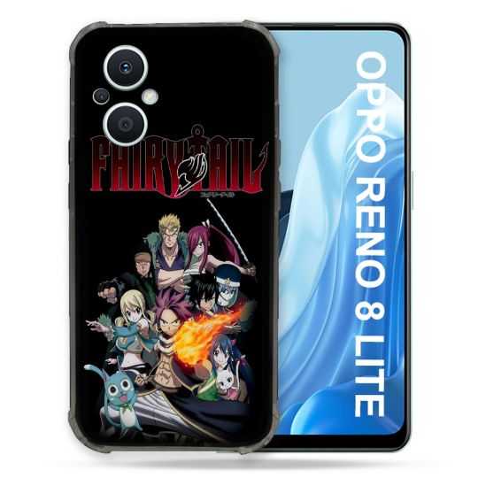 Coque Renforcée Pour Oppo Reno 8 Lite 5G Manga Fairy Tail Logo Team