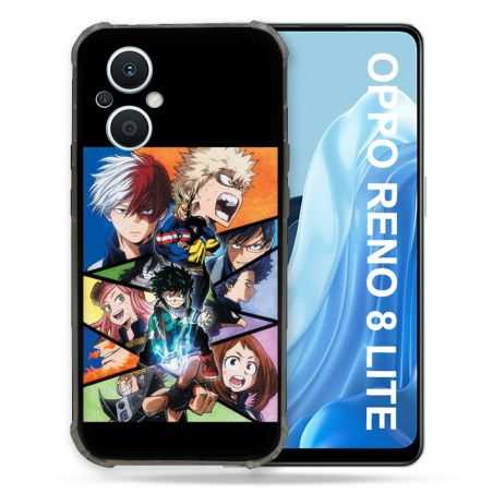 Coque Renforcée Pour Oppo Reno 8 Lite 5G Manga My Hero Academia Noir