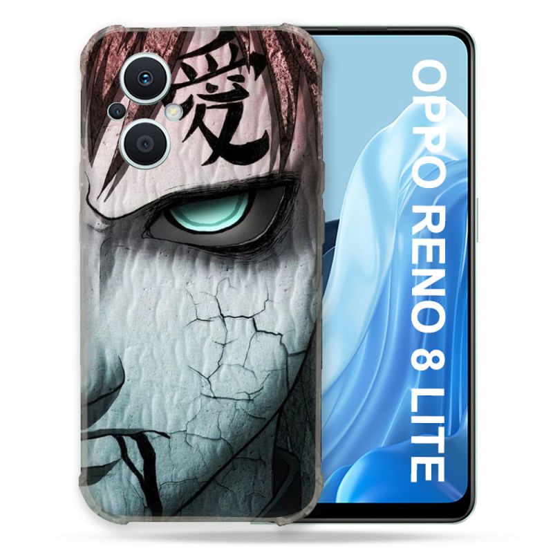 Coque Renforcée Pour Oppo Reno 8 Lite 5G Manga Naruto Gaara