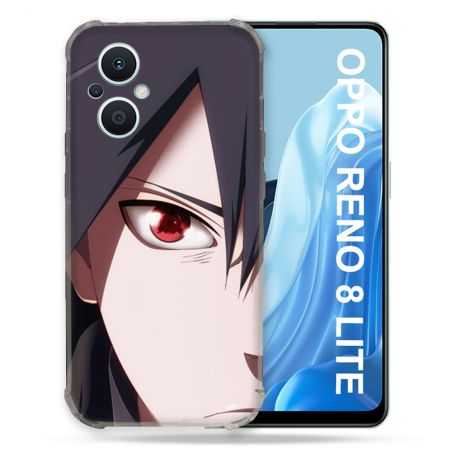 Coque Renforcée Pour Oppo Reno 8 Lite 5G Manga Naruto Sasuke visage