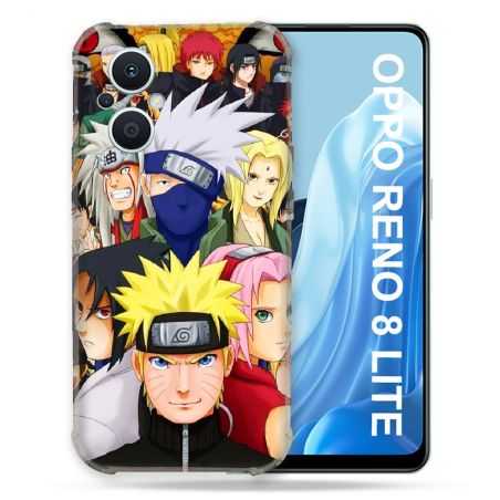 Coque Renforcée Pour Oppo Reno 8 Lite 5G Manga Naruto Team